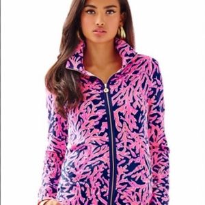NWT Lily Pulitzer Leona Cotton Zip Up